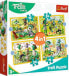 Фото #1 товара Trefl Puzzle 4w1 Wspólne zabawy Treflików. Rodzina Treflików 34358