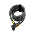 OnGuard Doberman Cable Lock with Key: 6' x 12m, Gray/Black/Yellow