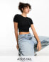 Фото #3 товара ASOS DESIGN Tall fitted crop t-shirt in black