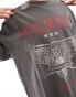 Фото #4 товара ASOS DESIGN boyfriend fit t-shirt with red rock graphic in washed charcoal