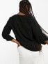 JDY v neck blouse in black 2XL - фото #4