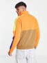 Фото #2 товара Polo Ralph Lauren icon logo colourblock hybrid half zip sweatshirt in resort orange multi
