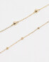 Фото #3 товара Topshop Ari pack of 2 anklets with ball chain in gold tone