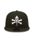 Фото #3 товара Men's Black Myrtle Beach Pelicans Pirate Theme Night 59FIFTY Fitted Hat