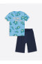 Фото #4 товара Костюм для малышей LC WAIKIKI Пижама с шортами и вышивкой на горловине DREAM