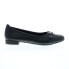 Фото #3 товара David Tate Feisty Womens Black Narrow Leather Slip On Ballet Flats Shoes