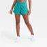 JoyLab Womens Teal Blue Liner/Side Elastic Waist Pockets Everyday Shorts Size XS