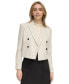 Фото #4 товара Women's Double-Breasted Tweed Blazer