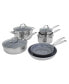 Фото #1 товара Henckels Clad H3 Stainless Steel Ceramic Nonstick 10 Piece Cookware Set