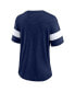 Фото #4 товара Women's Navy New England Patriots Plus Size Logo V-Neck T-shirt