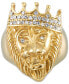 Фото #2 товара Кольцо LEGACY for MEN Crystal Lion Gold-Tone Stainless Steel