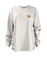 ფოტო #3 პროდუქტის Women's White LSU Tigers Pennant Stack Oversized Long Sleeve T-shirt