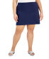 Фото #1 товара Plus Size Solid Pull-On Skort, Created for Macy's