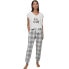 Фото #1 товара Plus Size Plaid Flannel Sleep Pants