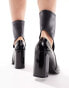 Фото #4 товара Calvin Klein Jeans leather heeled boots in black