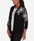 ფოტო #3 პროდუქტის Runway Ready Women's Floral Embroidered Two in One Top with Detachable Necklace