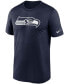 Фото #3 товара Men's College Navy Seattle Seahawks Logo Essential Legend Performance T-shirt