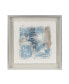 Фото #1 товара Single Piece Ashlar Glass Framed Hand Painted Rice Paper Abstract, 25.5" x 25.5"
