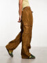 Фото #5 товара Noisy May Droplets waterproof cargo trousers in camel