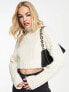 Фото #1 товара & Other Stories wool blend high neck cropped sweater in beige melange