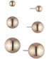 ფოტო #1 პროდუქტის 3-Pc. Set Metal Ball Stud Earrings