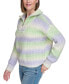 Фото #3 товара Women's Space-Dyed Half-Zip Sweater
