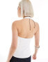 Фото #3 товара Weekday Astrid jersey halter neck top in white