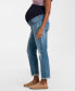 Women's Maternity Ripped Boyfriend Maternity Jeans Голубой, 4 - фото #3