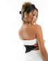 Фото #3 товара ASOS DESIGN bandeau top with contrast detail in black