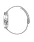 ფოტო #3 პროდუქტის Sunray White Dial with Silver Tone Steel and Silver Tone Steel Mesh Watch 44 mm