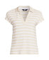 Фото #1 товара Women's Linen Blend Johnny Collar Polo