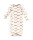 ფოტო #3 პროდუქტის Baby Girls Baby Organic Cotton Zipper Long-Sleeve Gowns 3pk, Garden Floral