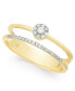 ფოტო #8 პროდუქტის Diamond Cluster Double Ring (1/6 ct. t.w.) in 14k Gold, Created for Macy's