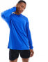 Nike Training Dri-FIT chest swoosh long sleeve in blue