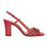 Фото #1 товара Nina Avaley Rhinestone Evening Block Heels Womens Red Dress Sandals AVALEY-YS-8