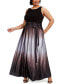 Фото #1 товара Plus Size Ombre A-Line Gown