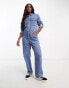 Monki denim boilersuit in blue wash