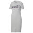 Puma Essential Monarch Logo Short Sleeve T-Shirt Dress Womens Grey Casual 676169