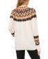 ფოტო #2 პროდუქტის Women's Fair Isle Long Sleeve Mock Neck Sweater