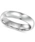 ფოტო #1 პროდუქტის Men's White Tungsten Carbide Ring, Dome Wedding Band (5mm)