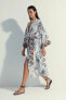 Фото #13 товара Пляжное платье Nefes Istanbul с тропическим узором из 100% хлопка A4143ax23hs