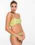 ASOS DESIGN Maddy clean mesh soft bra in bright lime