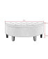 Фото #15 товара Jolie Upholstered Tufted Half Moon Storage Ottoman with Nailhead Trim