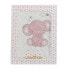 Детское одеяло Слон Розовый вышивка Двухстороннее 100 x 75 cm
