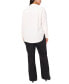 ფოტო #4 პროდუქტის Women's Plus Size Studded Long-Sleeve Chest-Pocket Blouse