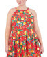 Фото #5 товара Платье с рисунком и расклешенной юбкой Vince Camuto plus Size Printed Fit & Flare Scuba Crepe