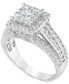 ფოტო #1 პროდუქტის Diamond Halo Cluster Engagement Ring (1-1/2 ct. t.w.) in 14k White Gold