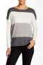 Фото #1 товара Joie Womens Maine Casual Striped Pullover Sweater White/gray Size Large