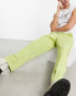 Фото #2 товара ASOS DESIGN smart wide leg trouser in bright green