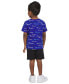 ფოტო #2 პროდუქტის Toddler & Little Boys Short-Sleeve Printed T-Shirt & Fleece Shorts, 2 Piece Set